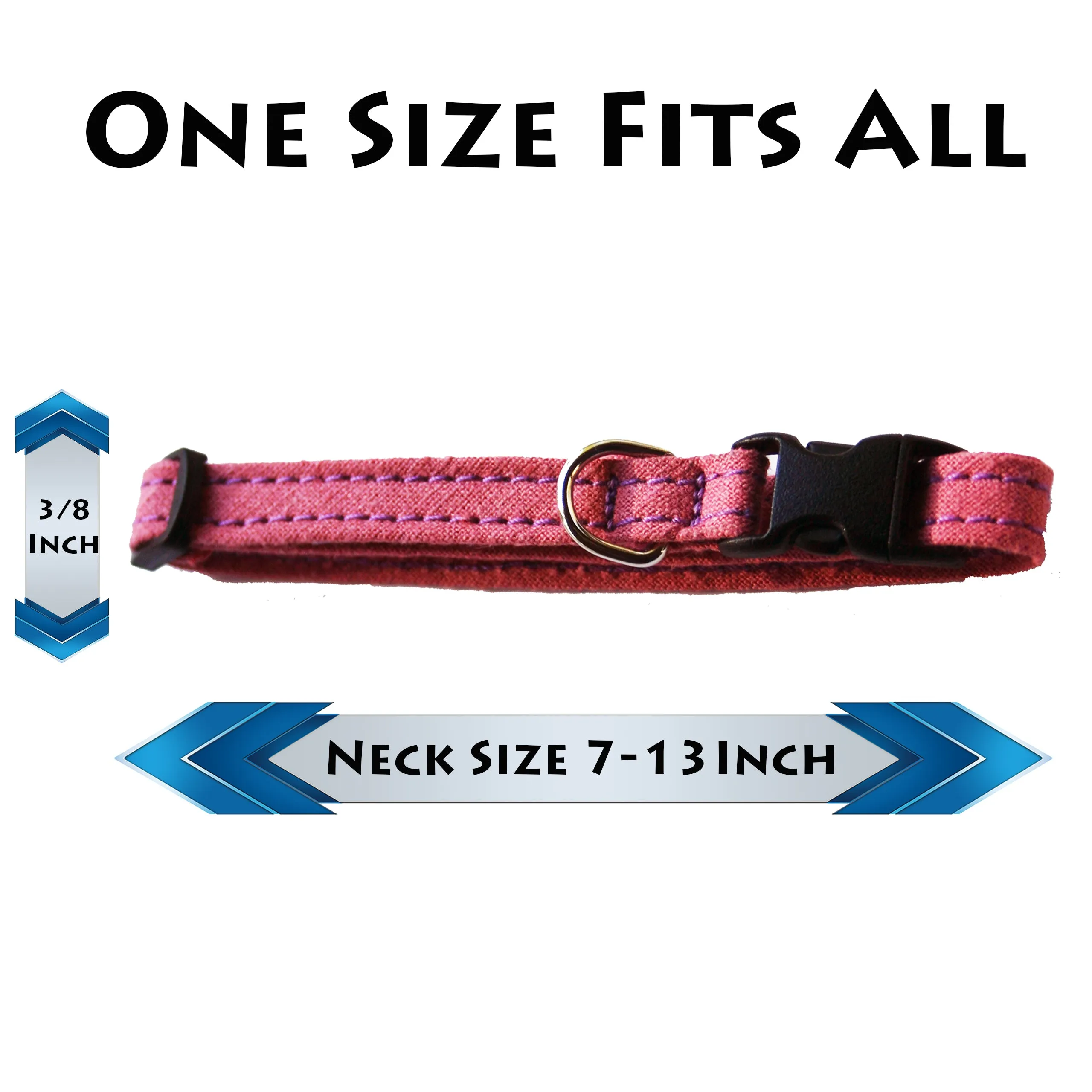 Hemp Cat Collar Rose