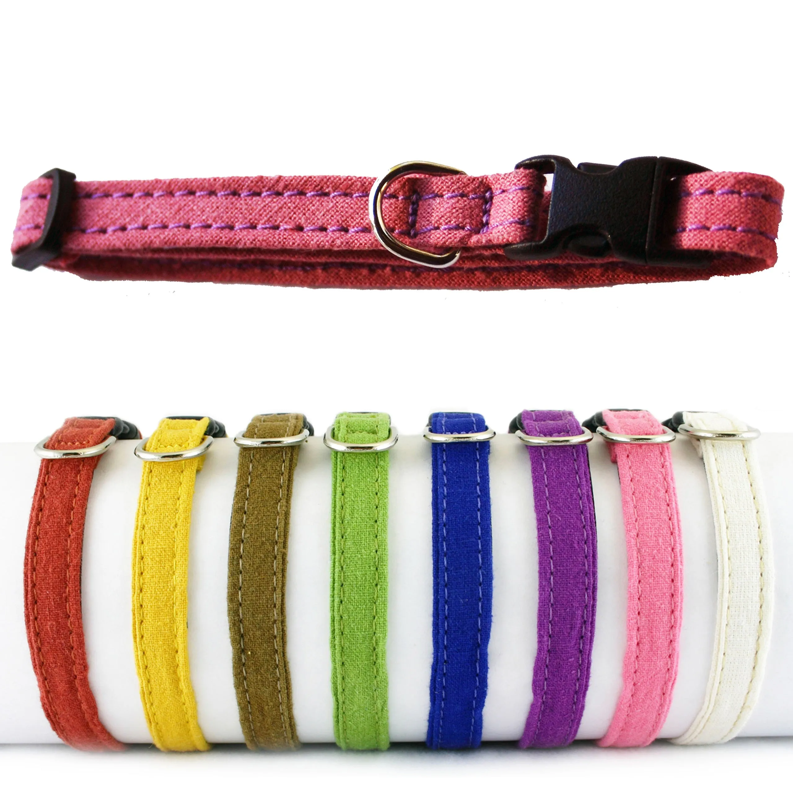 Hemp Cat Collar Rose