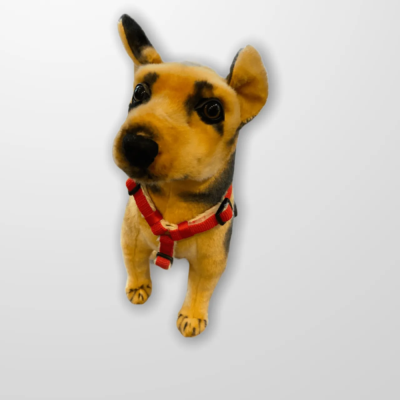 Hemp Dog Harness and Leash Set - Red