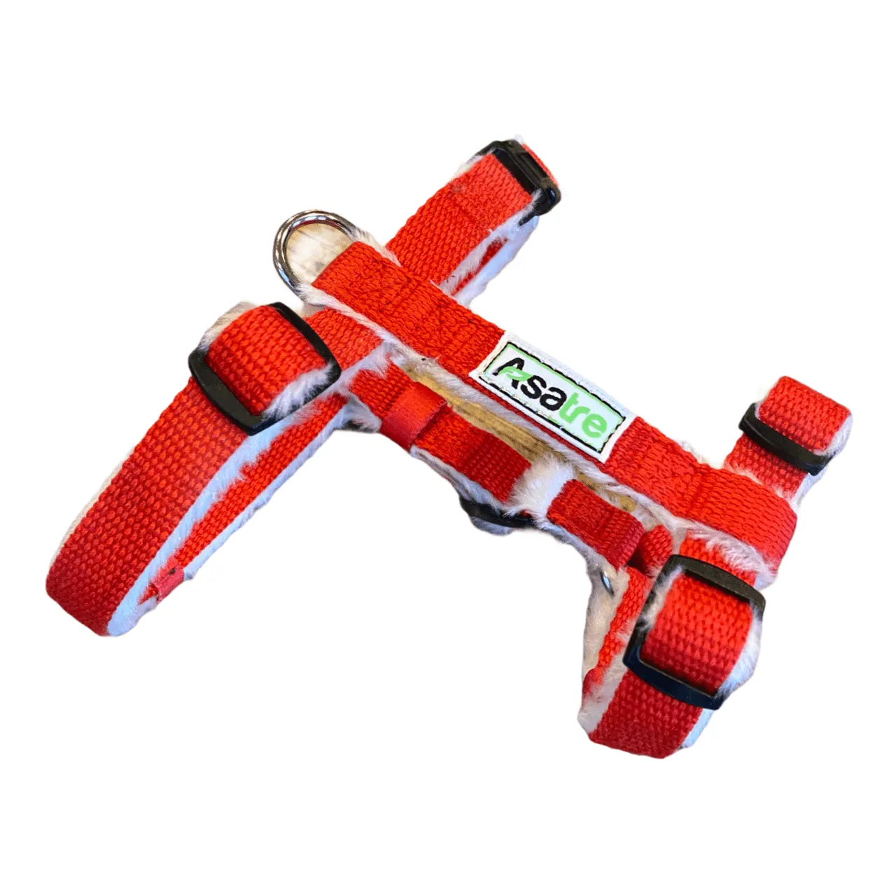 Hemp Dog Harness and Leash Set - Red