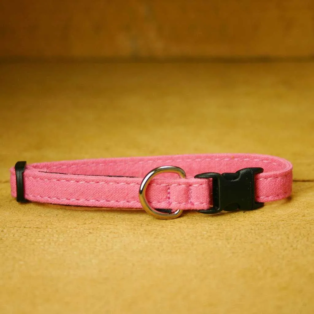 Hemp Toy Dog Collar Pink