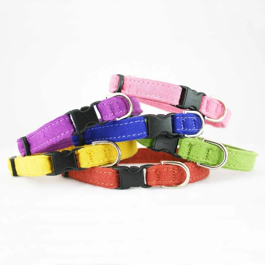 Hemp Toy Dog Collar Rust