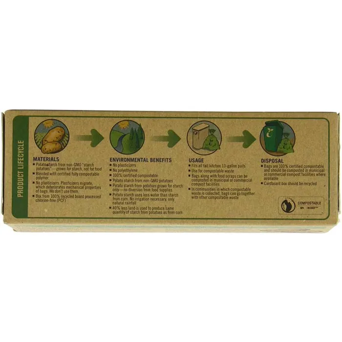 If You Care - Compostable Tall Kitchen Bags, 13 Gallons, 12 Bags