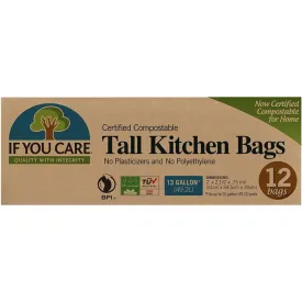 If You Care - Compostable Tall Kitchen Bags, 13 Gallons, 12 Bags