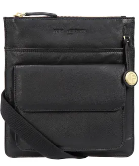 'Jarrow' Black Leather & Gold-Coloured Detail Bag