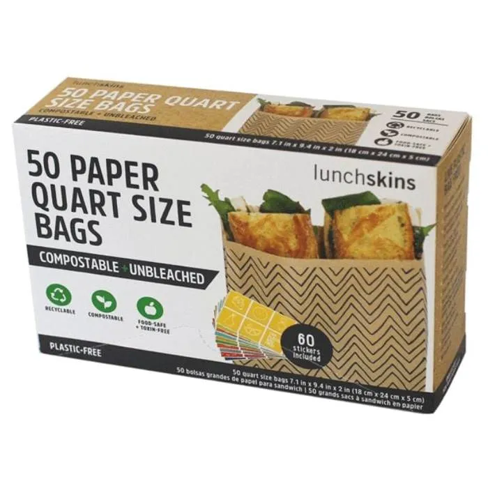 Lunchskins - Paper Sandwich Bags, 50pc | Multiple Choices