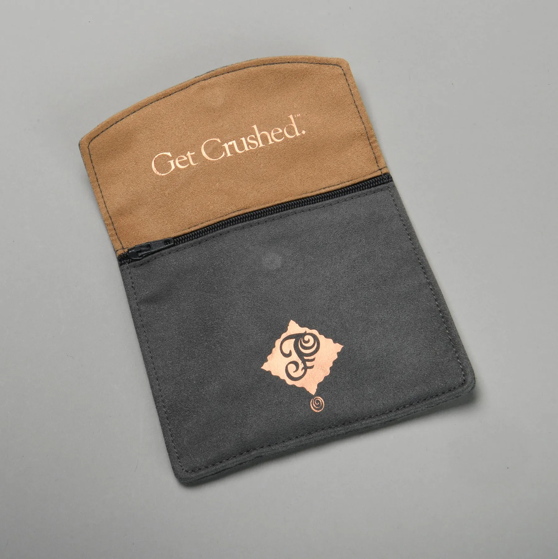 Magnetic Rounded Flap Zipper Pouch