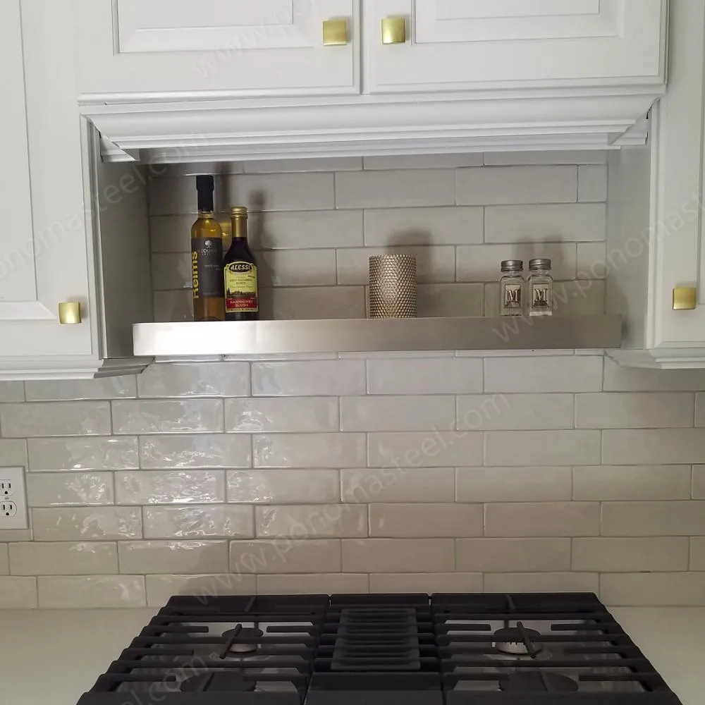 Metal shelves 88"- 92" (cm. 223.5- 233.7) made-to-order floating shelves Ponoma®