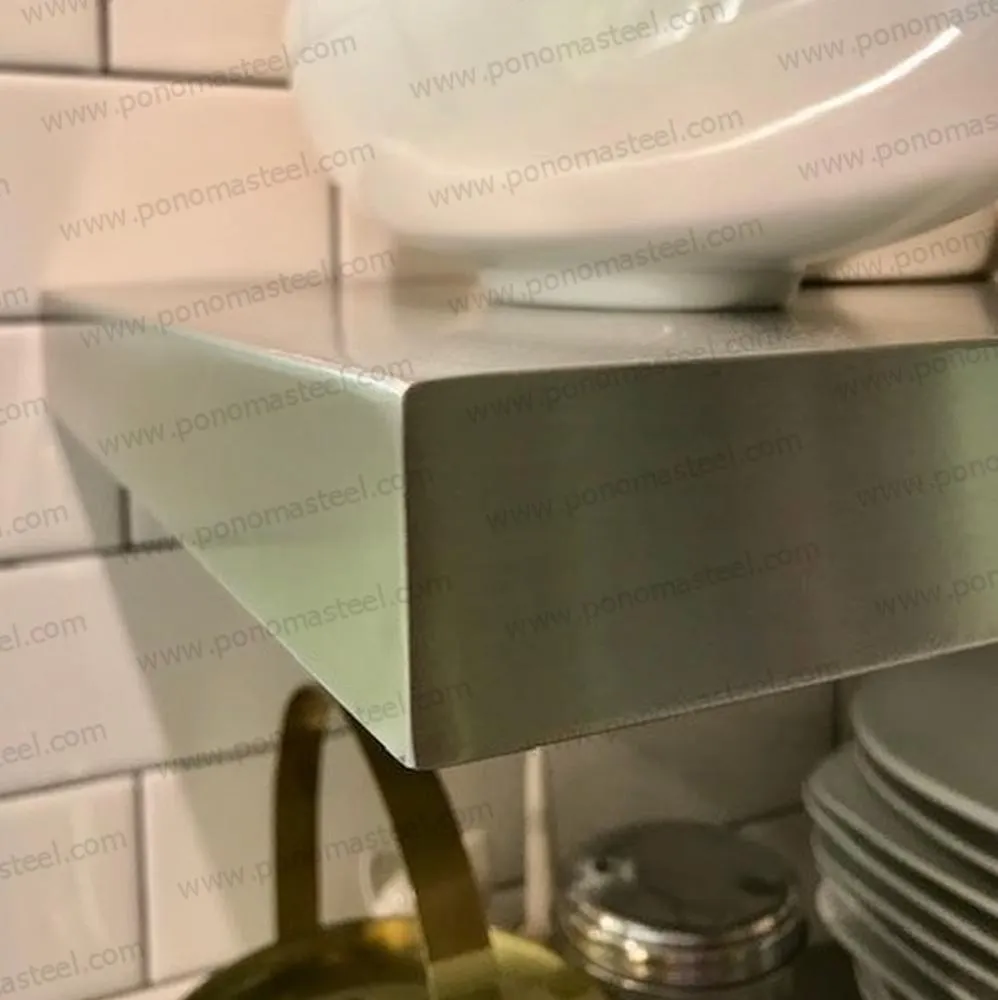 Metal shelves 88"- 92" (cm. 223.5- 233.7) made-to-order floating shelves Ponoma®