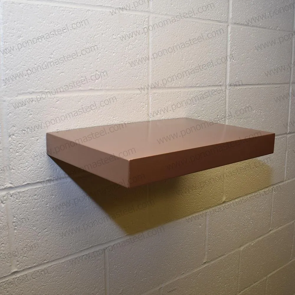 Metal shelves 88"- 92" (cm. 223.5- 233.7) made-to-order floating shelves Ponoma®
