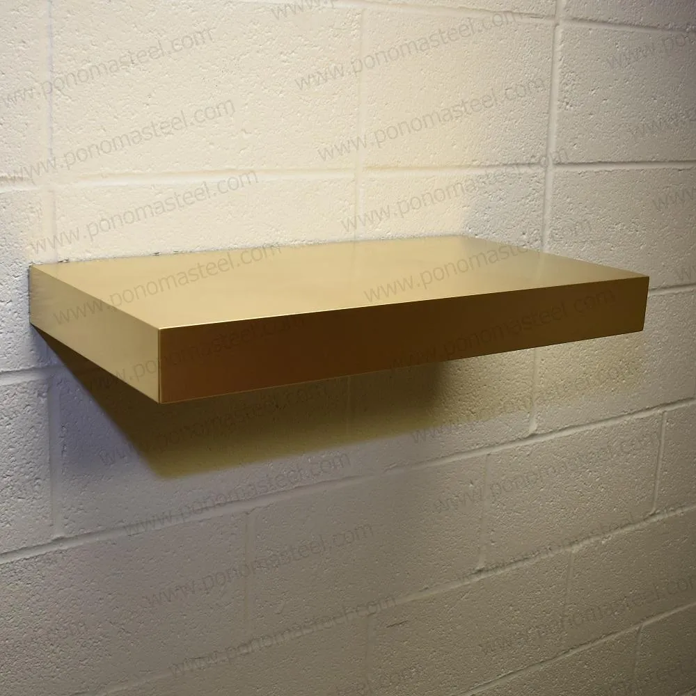 Metal shelves 88"- 92" (cm. 223.5- 233.7) made-to-order floating shelves Ponoma®