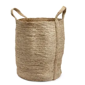 Natural jute basket round