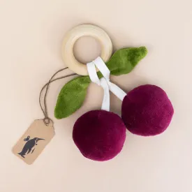 Organic Cotton Cherries Rattle