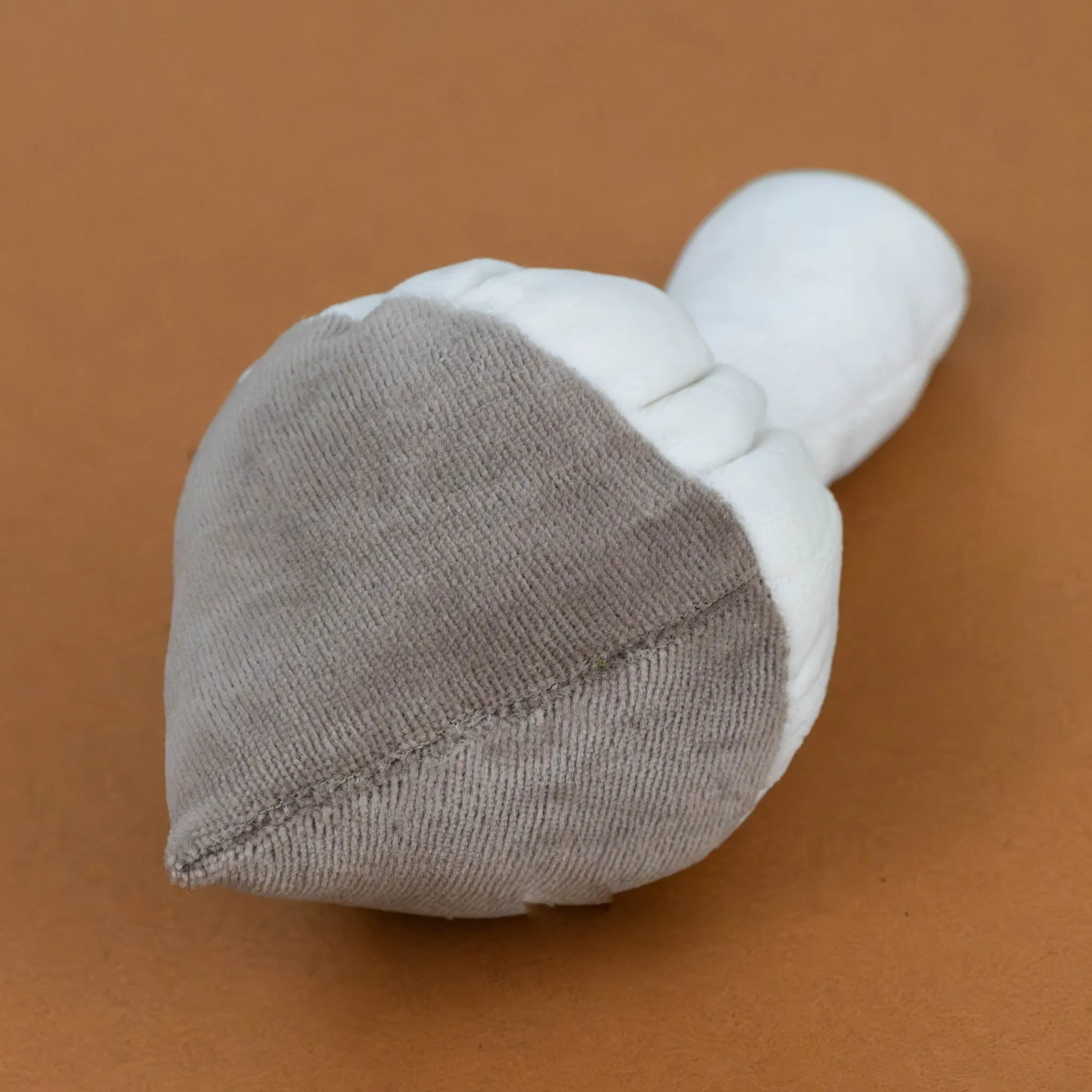 Organic Cotton Mushroom Rattle | Stone & White