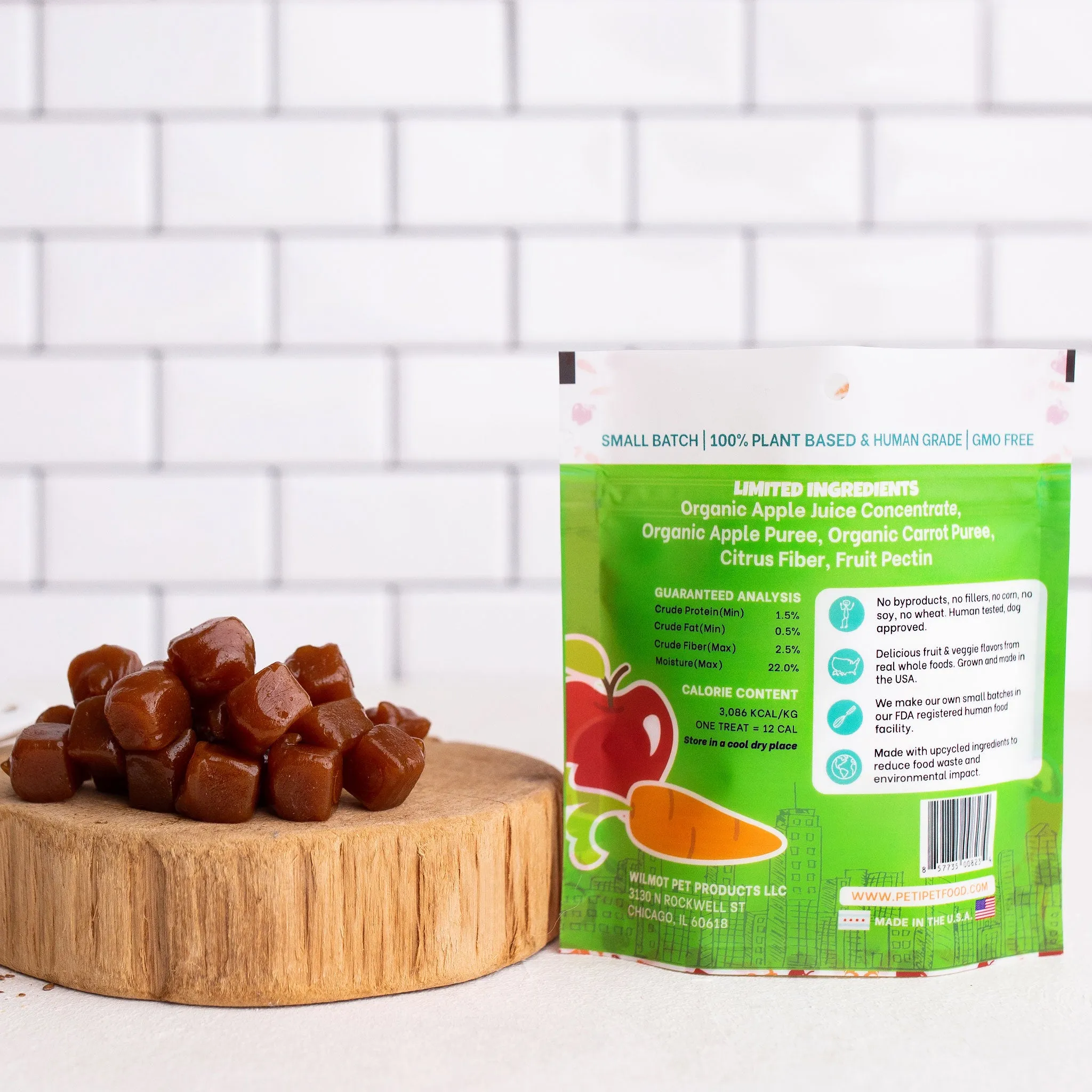 Petipet Functional Treat Dog Apples & Carrots 5 oz