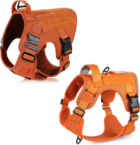 rabbitgoo Tactical Dog Harness for Large Dogs, Heavy Duty Dog Harness with Handle, No-Pull Service Dog Vest Large Breed, Adjustable Military Dog Vest Harness for Training Hunting Walking