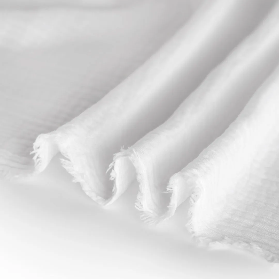 Remnant - 1m - Organic Cotton Double Gauze  - White