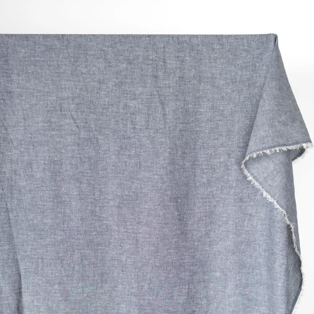 Remnant - 2.7m - Hemp & Organic Cotton Chambray - Navy
