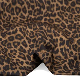 Remnant - 80cm - Cool Cat Printed Cotton Twill - Chocolate