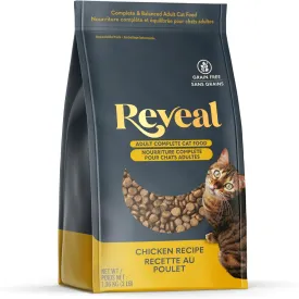 Reveal Natural Adult Dry Cat Food, High Protein, Grain Free with Added Vitamins & Minerals, Complete & Balanced Nutrition for Cats, Chicken Recipe (3 Pound Bag)