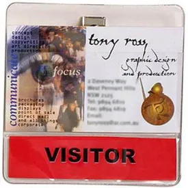 Rexel Exhibitors Badge Holder With Pin And Clip Pack 10