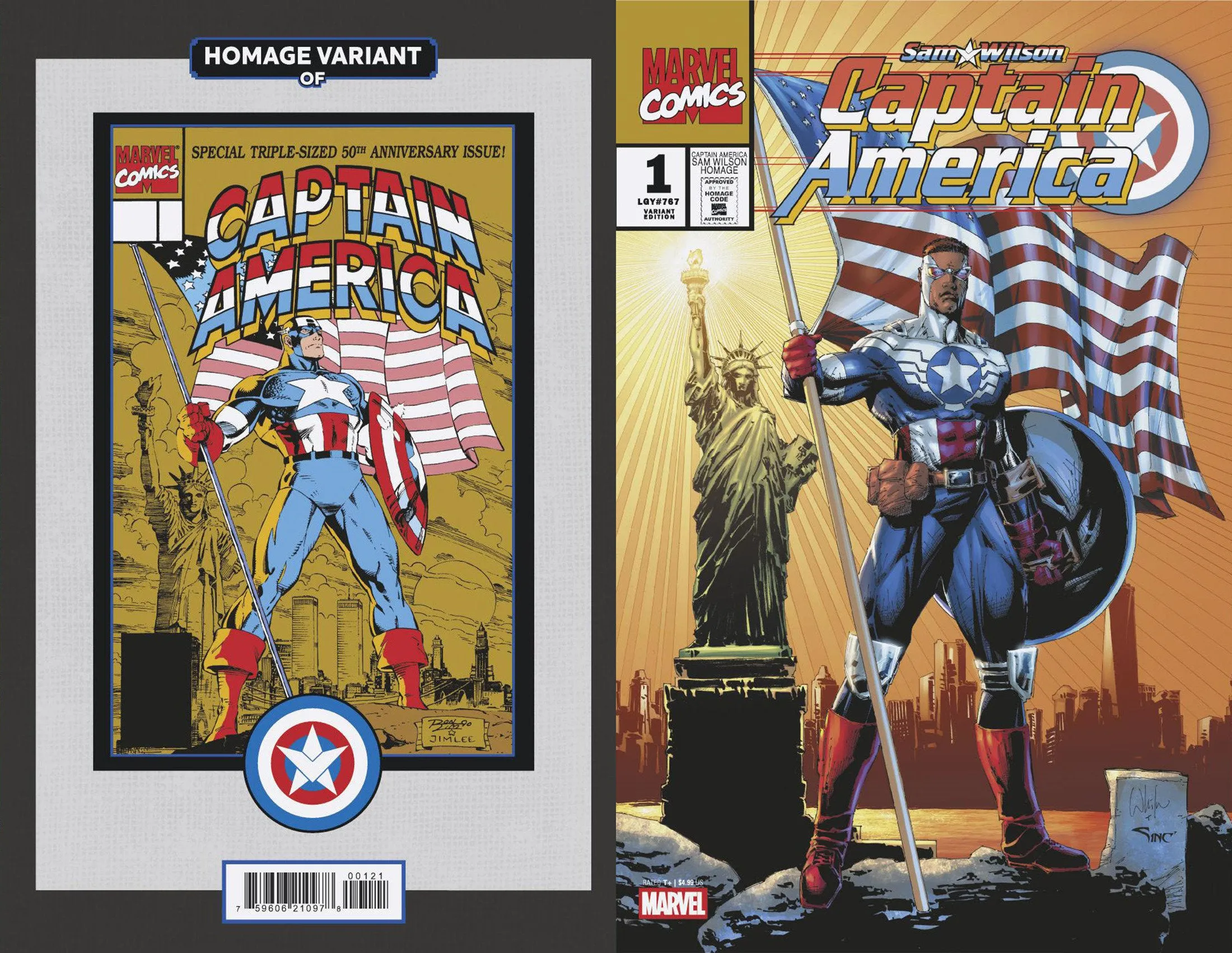 Sam Wilson, Captain America (2025) #1 Whilce Portacio Captain America Sam Wilson Homage Variant