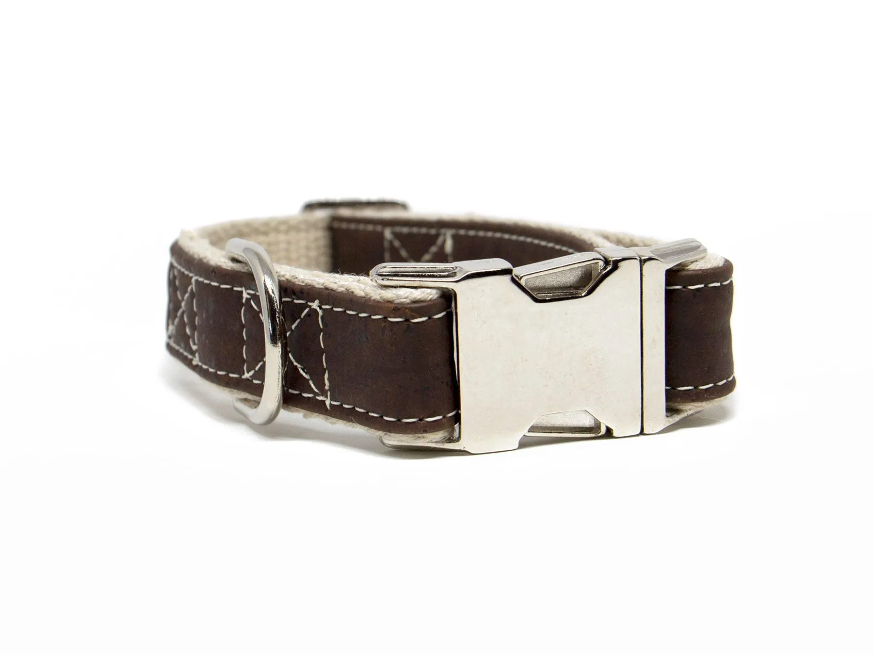 Signature Cork Dog Collar - Saddle Brown