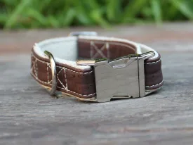 Signature Cork Dog Collar - Saddle Brown