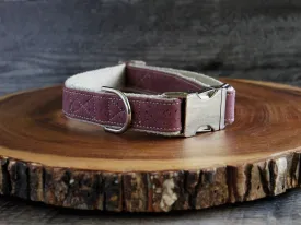 Signature Natural Cork Dog Collar - Purple