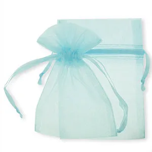 Soft Blue organza bags 15cm x 10cm