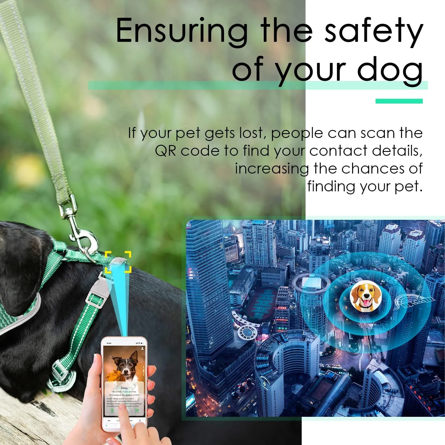 ThinkPet Reflective Breathable Soft Air Mesh with QR Code Dog Tag Puppy Choke Free Over Head Vest Harness for Puppy Small Medium Dogs and Cats Small Teal