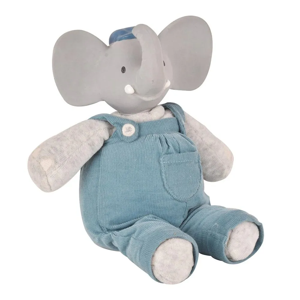 Tikiri Meiya & Alvin Collection Plush Toy with Natural Rubber Head - Alvin the Elephant