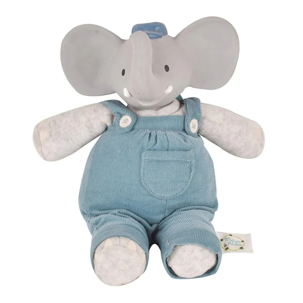 Tikiri Meiya & Alvin Collection Plush Toy with Natural Rubber Head - Alvin the Elephant